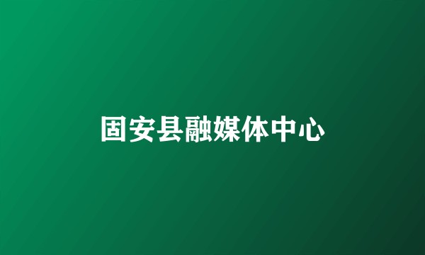 固安县融媒体中心