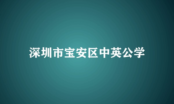 深圳市宝安区中英公学