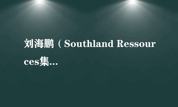 刘海鹏（Southland Ressources集团执行总裁）