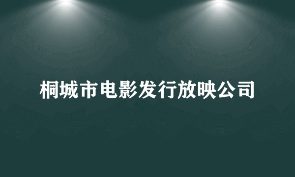 桐城市电影发行放映公司
